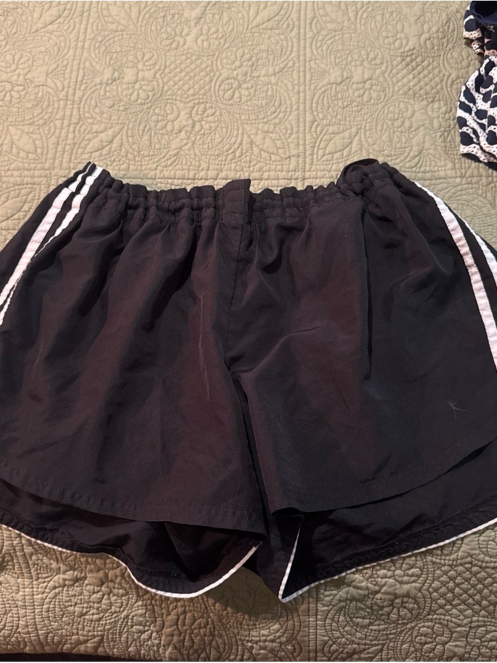 Danskin Now Black Athletic Shorts with White Trim